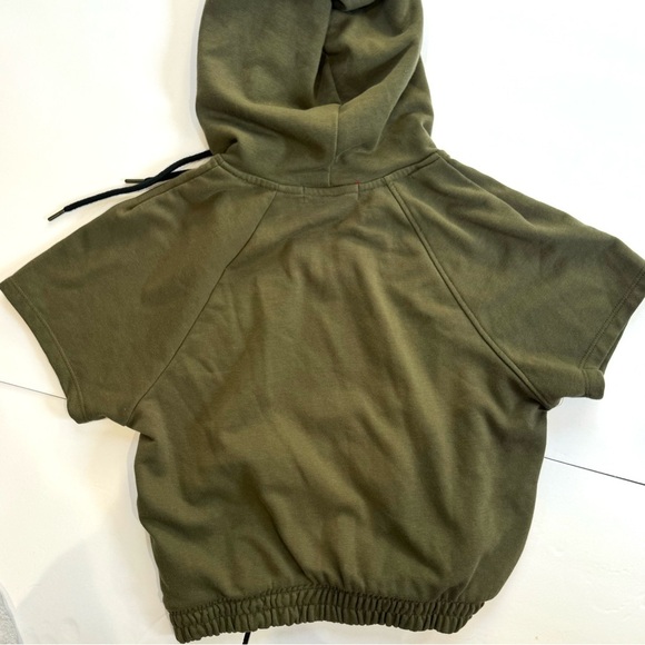 Guess womans green pullover short sleeve hoodie - Picture 4 of 6